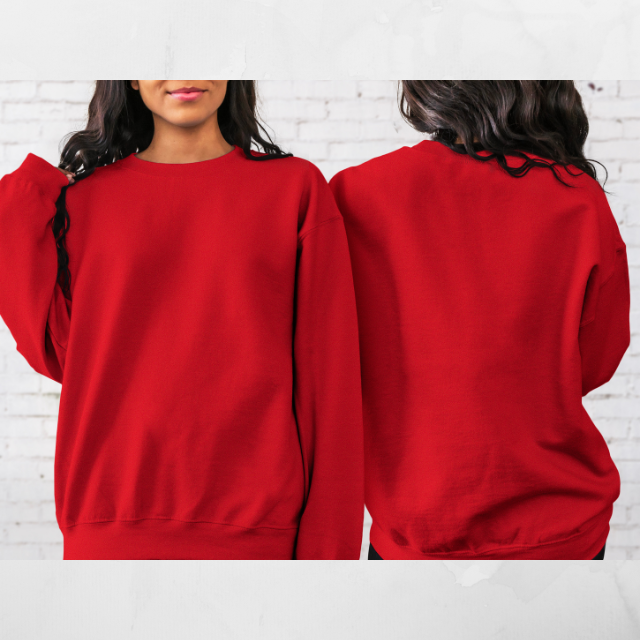 Women Sweatshirt Front and Back Design - 100% Cotton