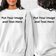 Women Sweatshirt Front and Back Design - 100% Cotton