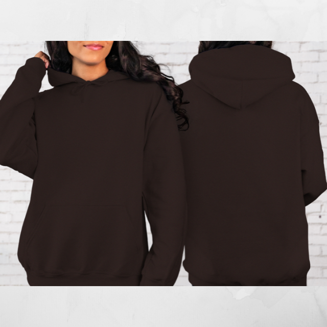 Women Hoodies Front and Back 100% Cotton