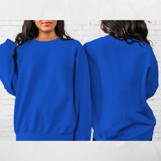 Women Sweatshirt Front and Back Design - 100% Cotton