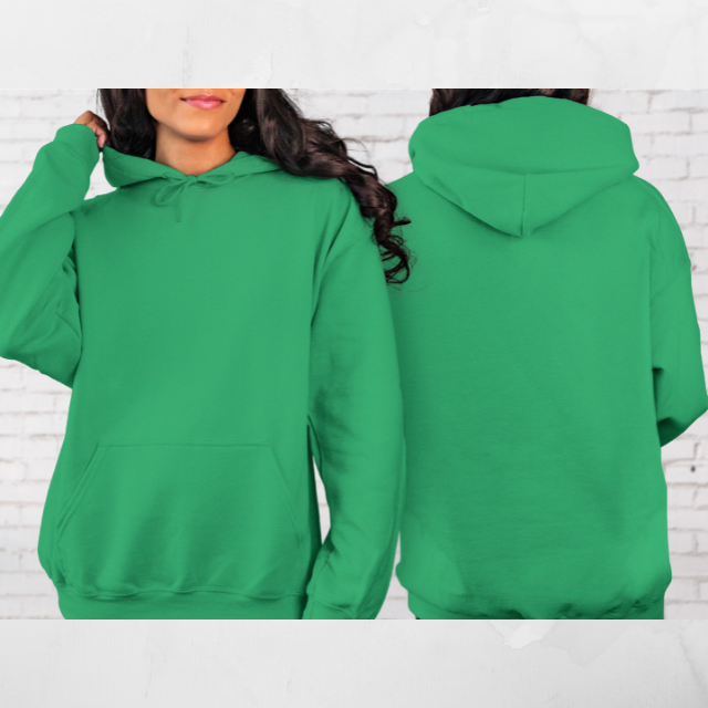 Women Hoodies Front and Back 100% Cotton