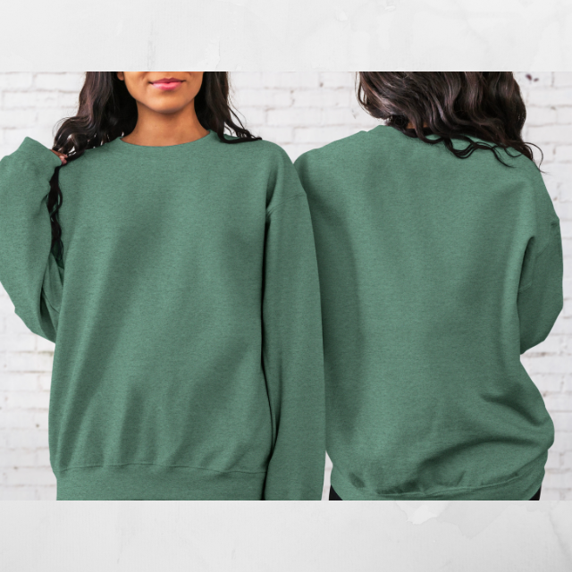 Women Sweatshirt Front and Back Design - 100% Cotton