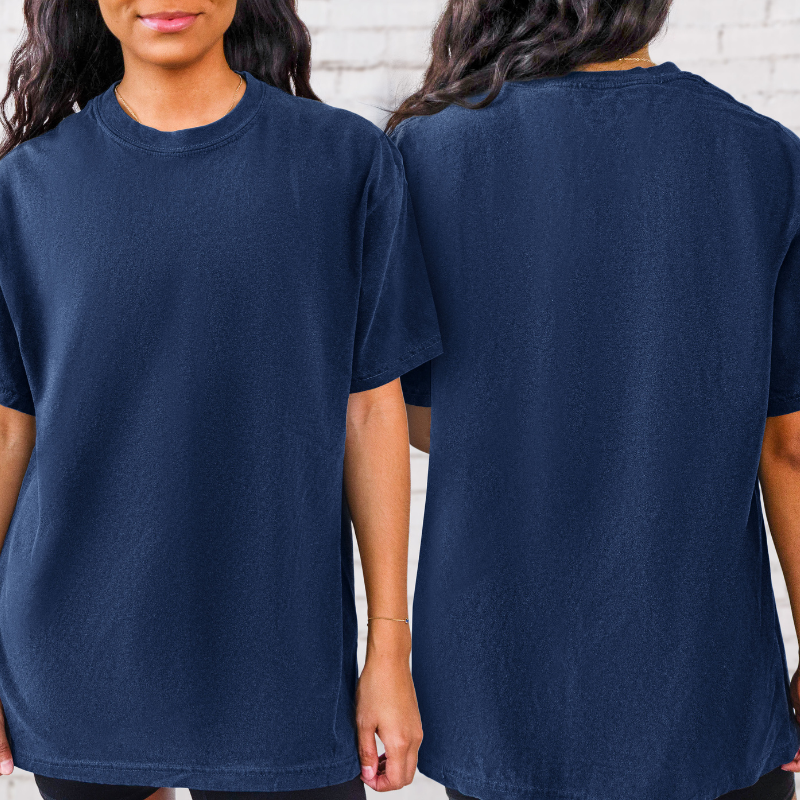 Women T-shirt Front and Back 100% Cotton