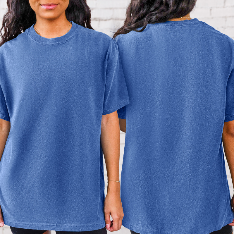 Women T-shirt Front and Back 100% Cotton