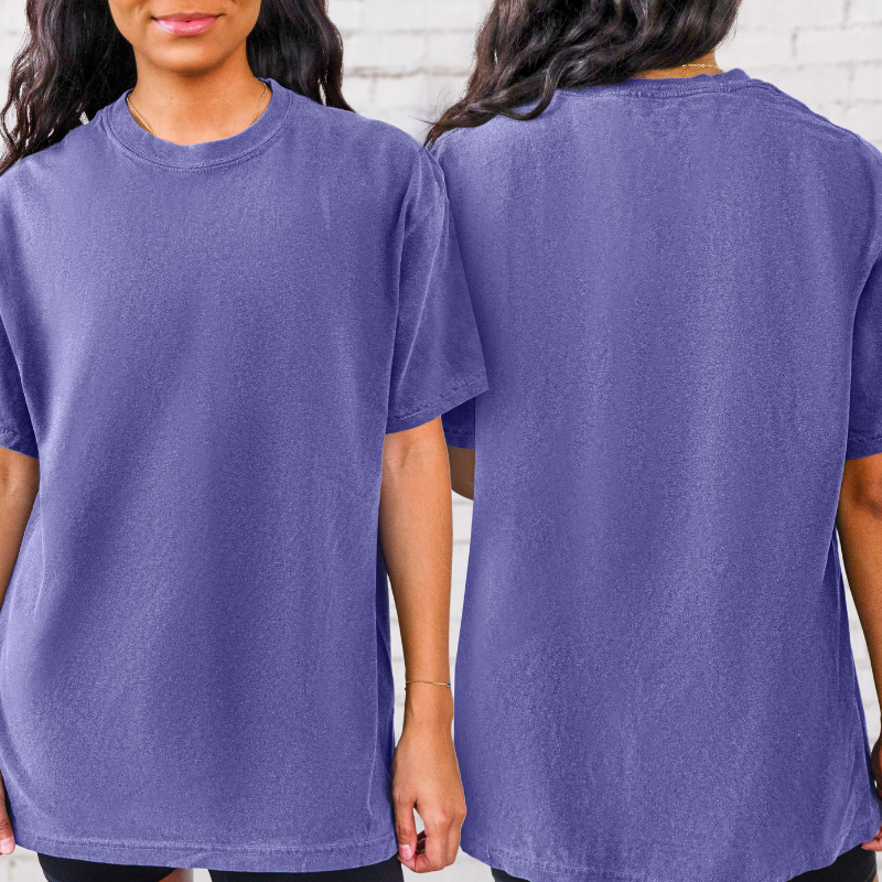 Women T-shirt Front and Back 100% Cotton