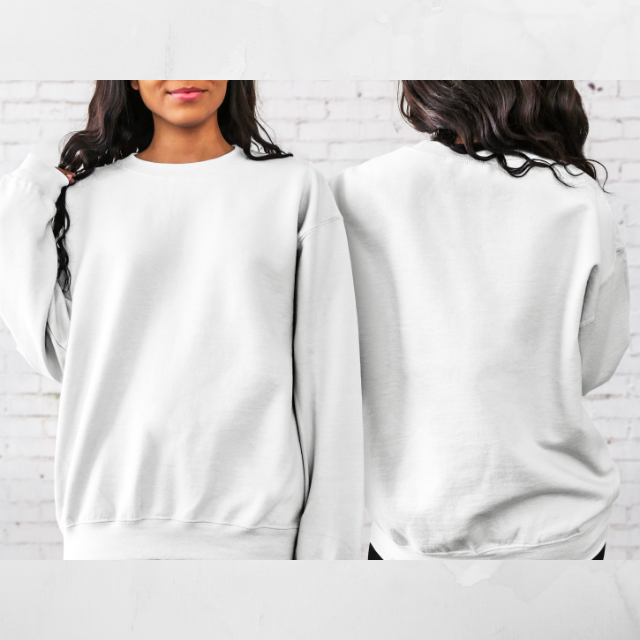 Women Sweatshirt Front and Back Design - 100% Cotton