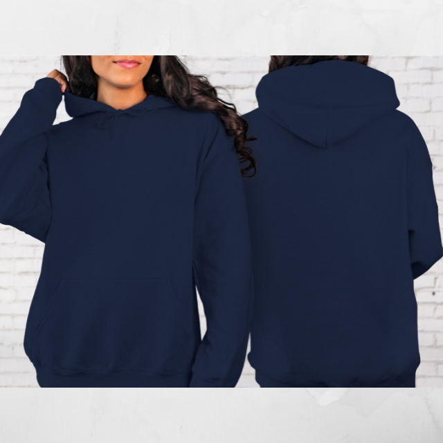 Women Hoodies Front and Back 100% Cotton