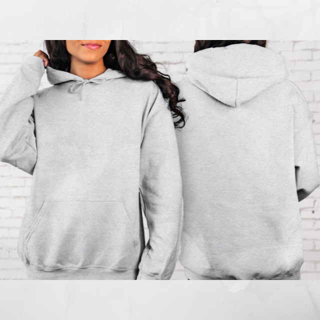 Women Hoodies Front and Back 100% Cotton