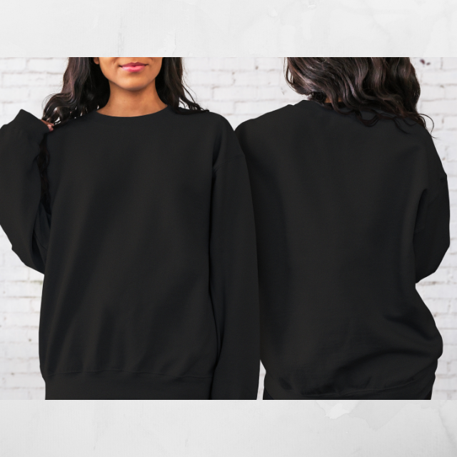 Women Sweatshirt Front and Back Design - 100% Cotton