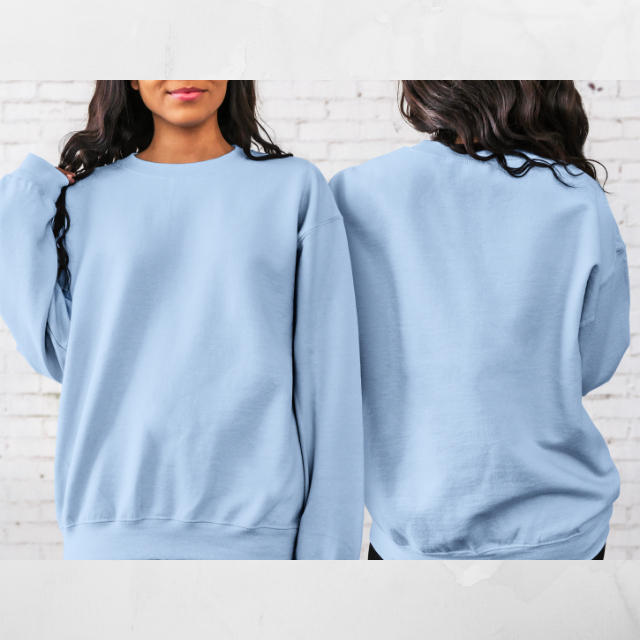 Women Sweatshirt Front and Back Design - 100% Cotton