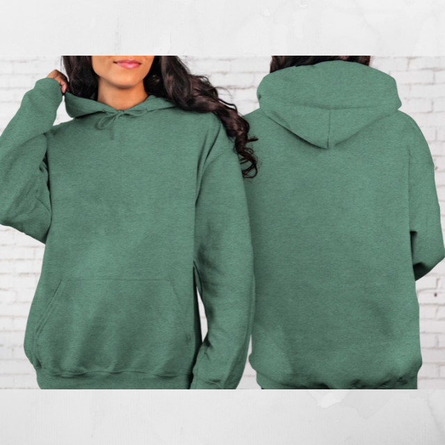 Women Hoodies Front and Back 100% Cotton