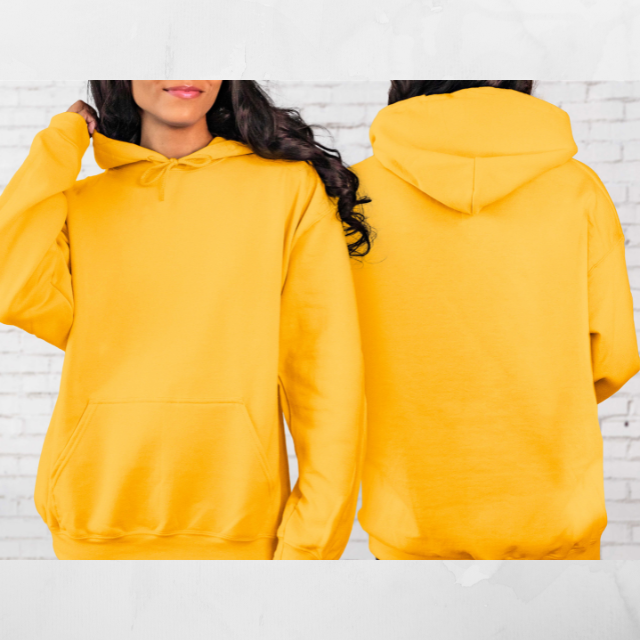 Women Hoodies Front and Back 100% Cotton