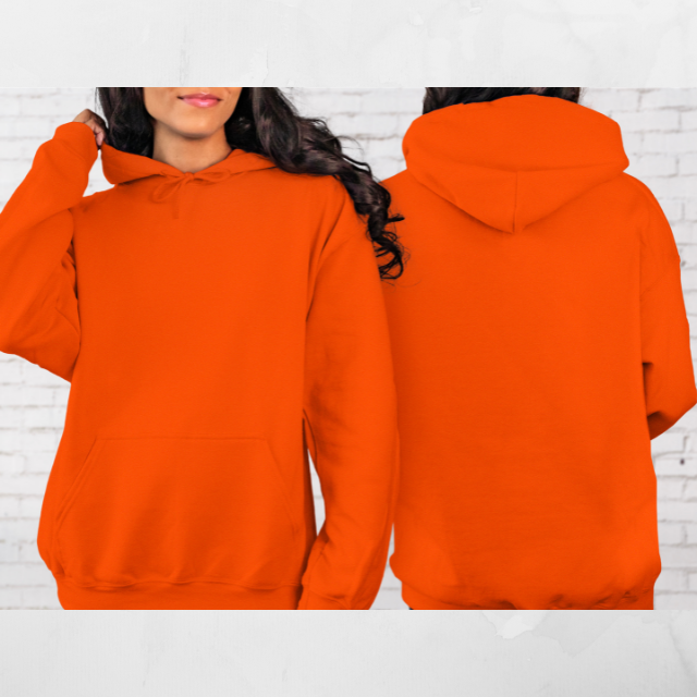 Women Hoodies Front and Back 100% Cotton