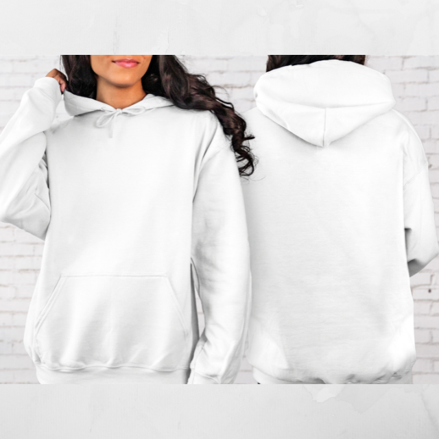 Women Hoodies Front and Back 100% Cotton