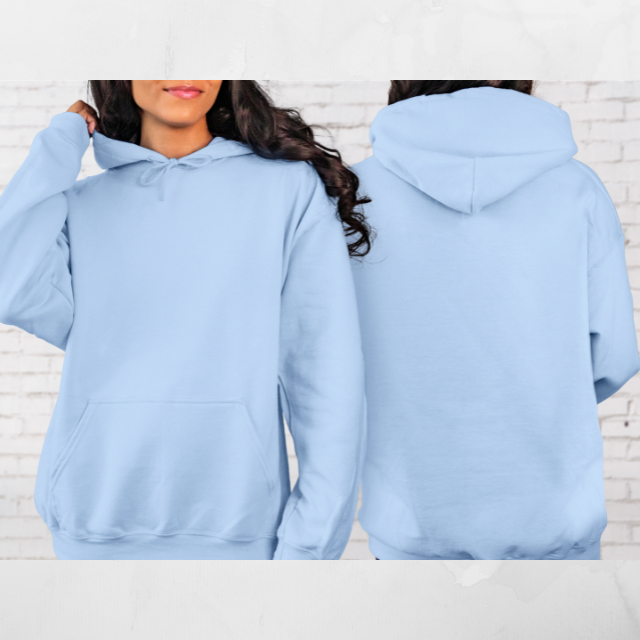 Women Hoodies Front and Back 100% Cotton