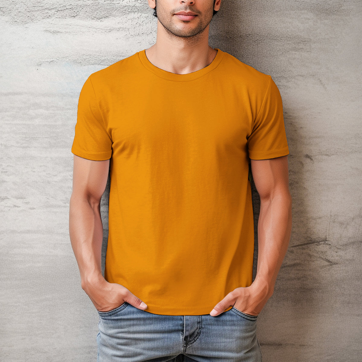 Men T-shirt Front Design -100% Cotton