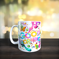 Mugs 11oz & 15oz 3D Inflated Design GOOD MORNING