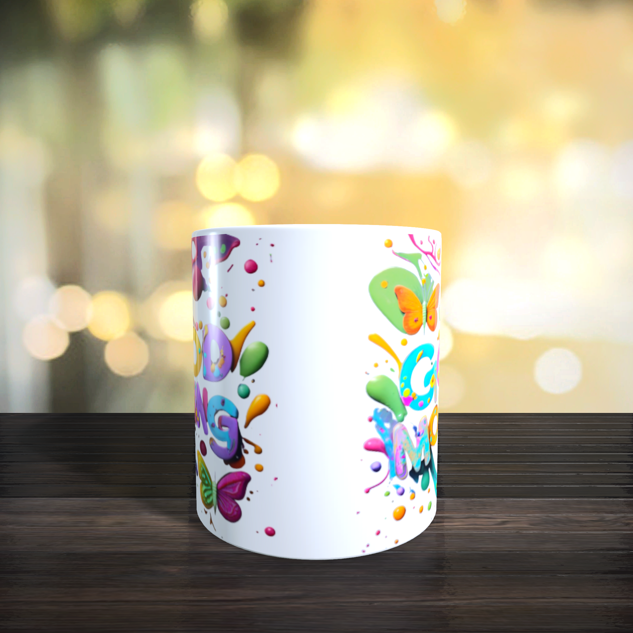 Mugs 11oz & 15oz 3D Inflated Design GOOD MORNING