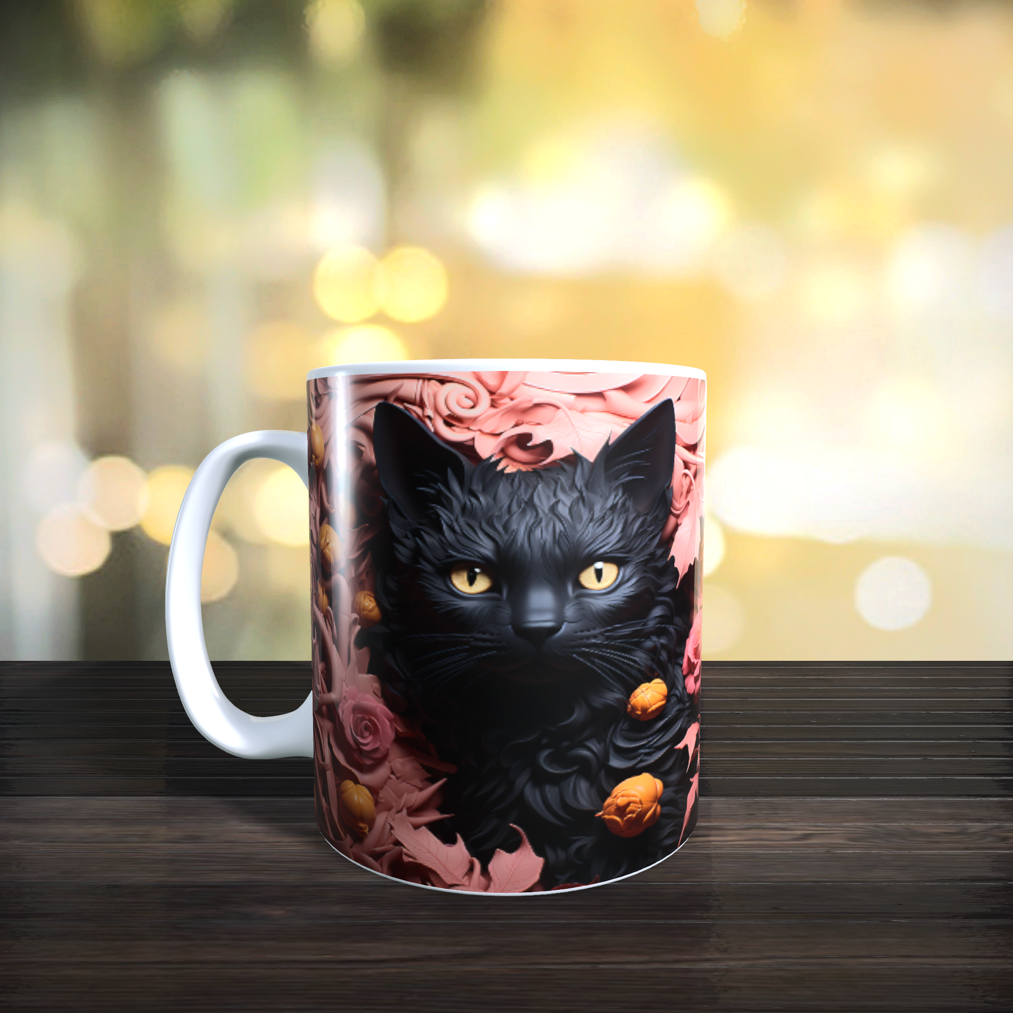 Mugs 11oz & 15oz Halloween CAT Design