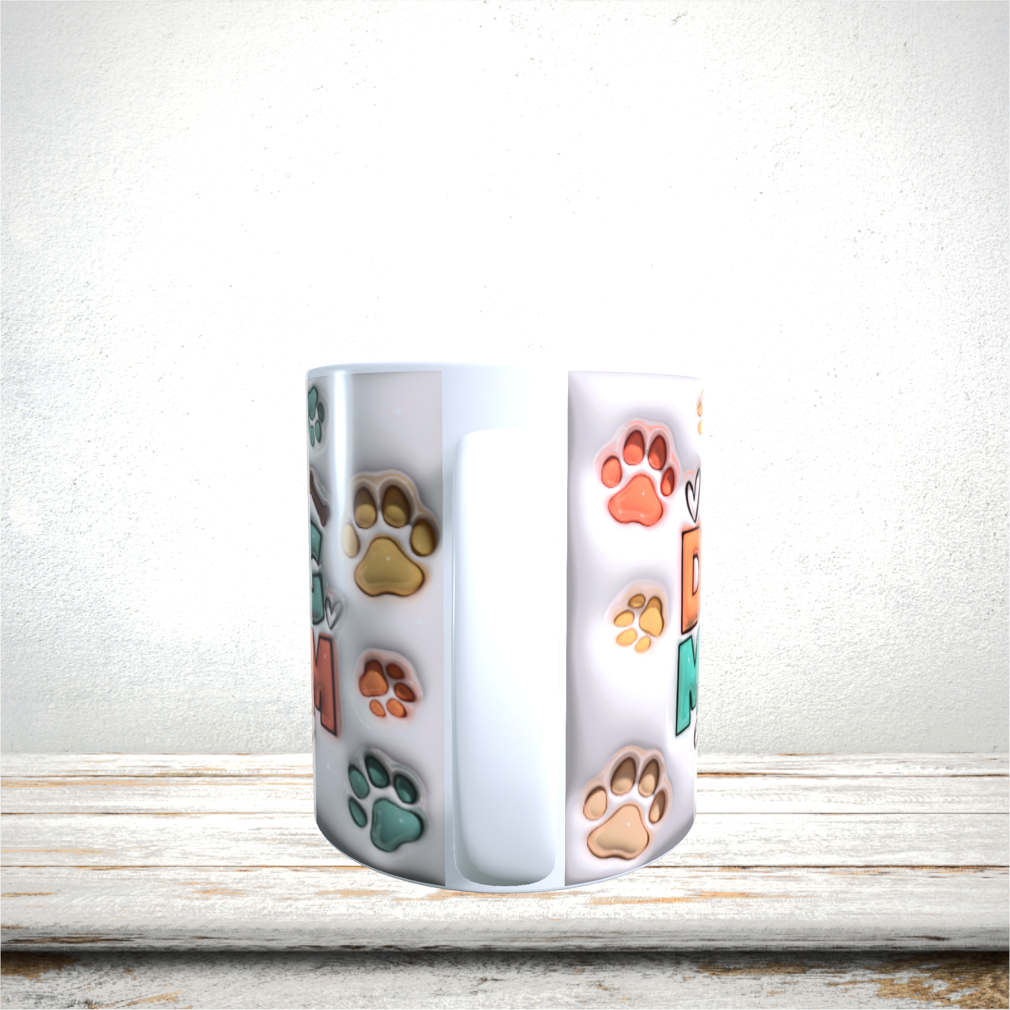 Mugs 11oz & 15oz 3D Inflated Design Dog Mom