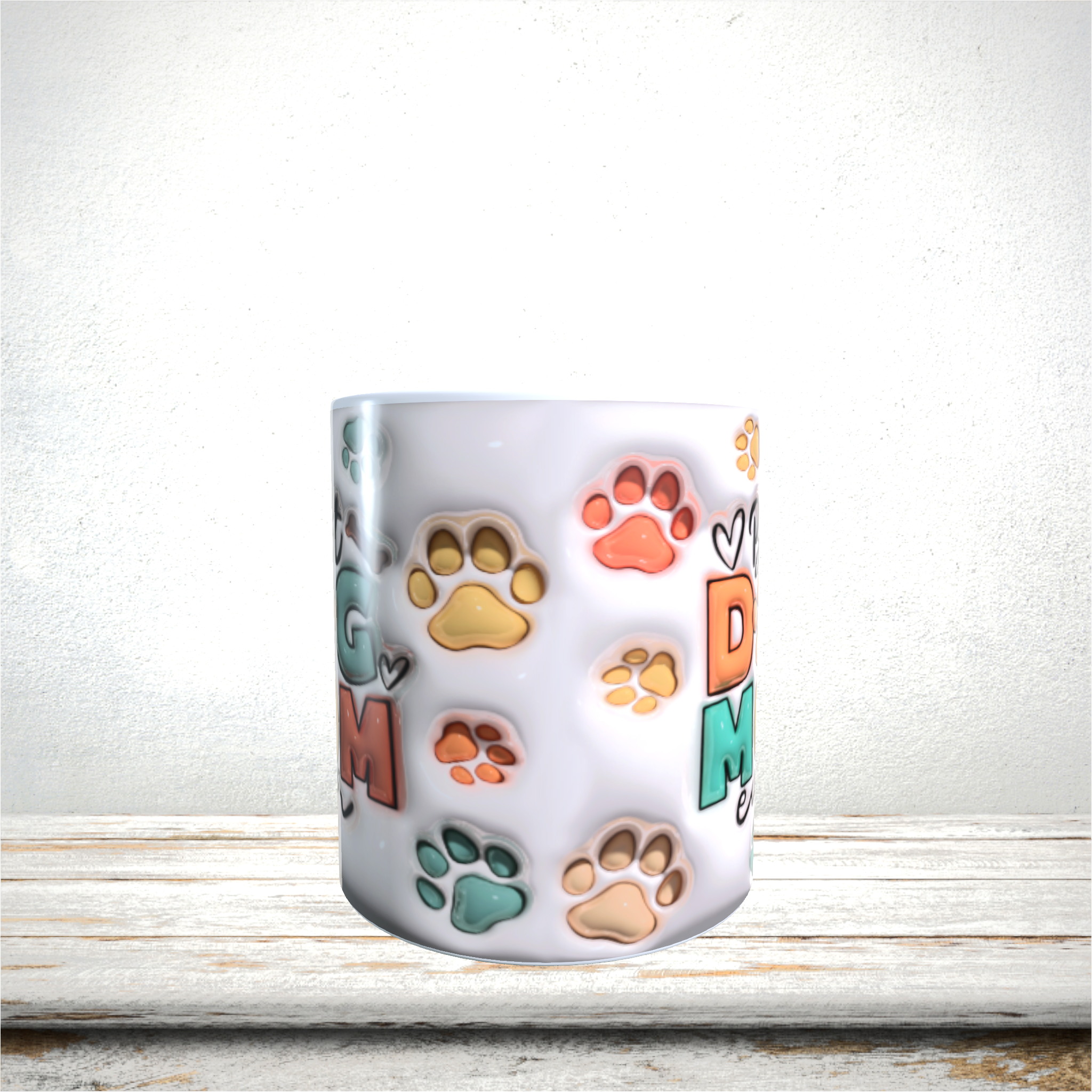 Mugs 11oz & 15oz 3D Inflated Design Dog Mom